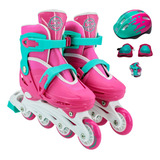 Patins In Line Infantil 4 Rodas Nº 34 Ao 38 Menino