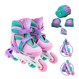 Patins In Line Roller Infantil 4 Rodas Ajustavel34-38 Menino