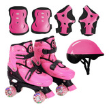 Patins Infantil C/ Acessórios Roller Ajustável