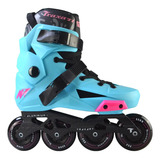 Patins Inline Freestyle Traxart Revolt Azul 80mm Abec-9
