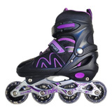 Patins Inline Infantil 4 Rodas Com Led Ajustável