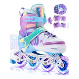 Patins Inline Infantil Sereia + Kit