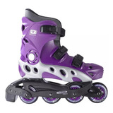 Patins Inline Roller Traxart Spectro Roxo Abec 5 + Meia 