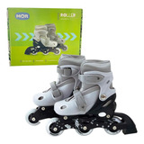 Patins Kit De Roller Infantil Cor Cinza E Tamanho P 30 Ao 33
