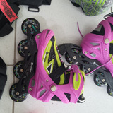 Patins Oxer Pixel First Wheels Inline Tamanho Ajustável
