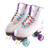 Patins Quad Roller Skate Ajustável Led