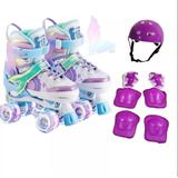 Patins Quad Sereia + Kit Proteção