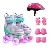 Patins Quad Sereia Tam/ajustável + Kit