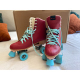 Patins Roller 4 Rodas Classico Vinho