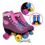 Patins Roller Clássico - Quad 4 Rodas Tamanho 34 - Unitoys
