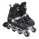 Patins Roller Inline 4 Rodas C/ Led Skate Ajustavél