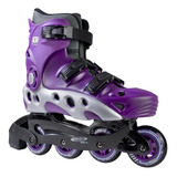 Patins Traxart Inline Spectro Roxo Roller Abec  5 Rodas 72mm