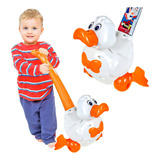 Pato De Brinquedo Para Bebês Anda E Faz Quac Quac - Cotiplás