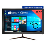 Pc All In One I5 8gb Ram 240gb Ssd Wifi Tela 21.5' Fhd Touch Cor Preto 110v/220v