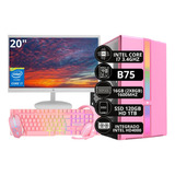 Pc Gamer Completo Rosa I7 16gb Ssd 120gb Hd 1tb Monitor Kit