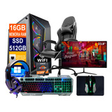 Pc Gamer Ryzen 7 5700g 512gb, 16gb + Monitor 23.8p + Cadeira