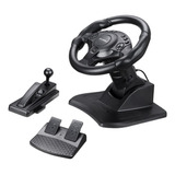 Pc Racing Gaming Volante Pedal Universal Usb Car Sim Preto