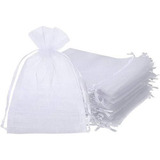 Pct C /50 Saquinhos De Organza Branco 9x12cm P Lembrancinhas