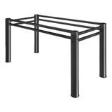 Pé Base De Mesa Jantar Aço Tampo Pedra Vidro Madeira 120x80