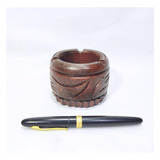 Peça Decorativa Madeira Maciça Antiga Artesanato 8x6cm 430g