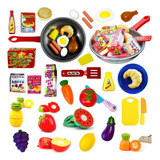 Peças Brinquedo Cortar Cozinha Verduras Frutas Velcr 30pç