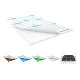 Pedaço De Policarbonato Alveolar Branco Leitoso 1,05x2,006mm