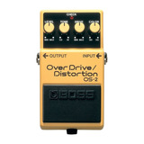 Pedal De Efeito Boss Overdrive/distortion Os-2 Amarelo