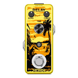 Pedal Rowin Eco Delay Guitarra Voz Sax Violão Cor Amarelo Laranja Preto