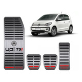 Pedaleira E Descanso Pé Vw Up Pepper Em Aço Inox Puro