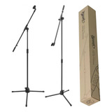 Pedestal De Microfone Aço Reforçado Tripé Girafa C/ Cachimbo