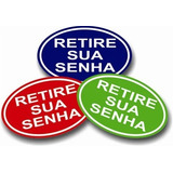 Pedestal P/ Dispense + Placa ''retire Sua Senha'' Vermelho