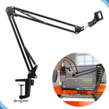 Pedestal Para Microfone Suporte Mesa Braço Articulado Studio