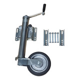 Pedestal Roda Escamoteável C/ Fixação Carreta Reboque 500kg