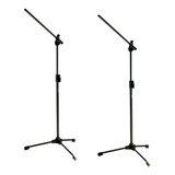 Pedestal Suporte P/ Microfone Ask Estante Girafa (kit 2 Uni)