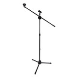Pedestal Suporte Para 2 Microfones Sm01