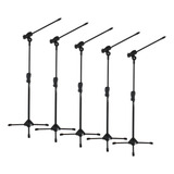 Pedestal Suporte Para Microfone Ibox Estante Girafa Kit 5 Pç