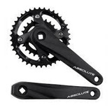 Pedivela Duplo Mtb Absolute Wild Preto 38/24d 175mm .