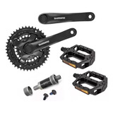 Pedivela Shimano 21v Pedal Aluminio + Mov Central Rolamento