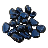 Pedra Natural Onix Negra Rolada Semipreciosa