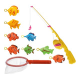 Pega Peixe Com Vara E 8 Peixes Art Brink