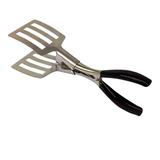 Pegador Churrasco Hamburguer Inox Pinça Articulada Multiuso