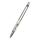 Pegador De Alimentos Longo Jumbo Aço Inox 40,5cm Com Trava