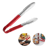 Pegador Inox Com Silicone Cozinha Churrasco Carne 24cm Pinça
