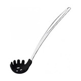 Pegador Macarrão Silicone Utensílio Preta Cabo Inox Brinox