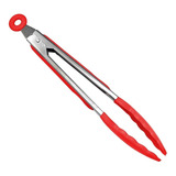 Pegador Pinça Culinário Inox E Silicone 30 Cm Multiuso Uny