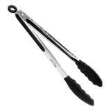 Pegador Universal Aço Inox E Silicone 31cm Churrasco Salada 