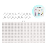 Pegboard Chapa Eucatex Perfurado Painel 20 Ganchos 60x120