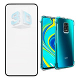 Película 3d + Capa Transparente Para Redmi Note 7 8 9 10 11