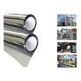 Película Adesiva Prata Espelhado Vidro 40m X 1 E 20m X 75