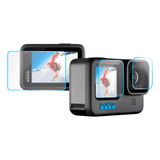 Película De Vidro P/ Lente E Lcds Gopro 9-10